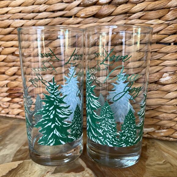 Love Peace Joy Libby 6” Glasses - Picture 1 of 5